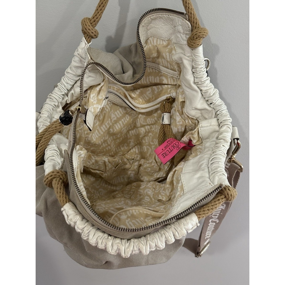 Vintage Juicy Couture Canvas Anchor Tote Bag 18x14.5" - Picture 9 of 15